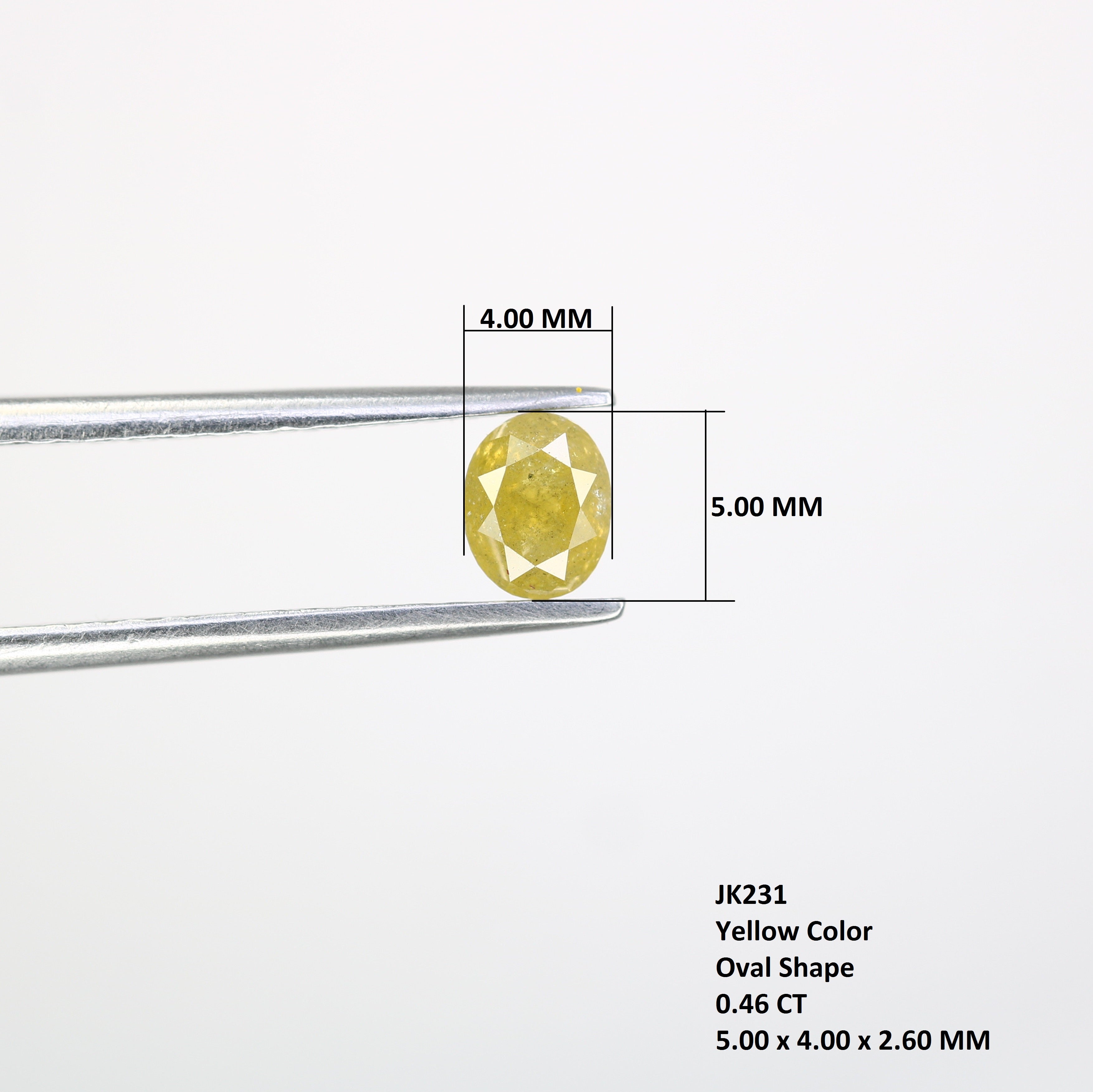 0.46 CT Oval Shape Loose Yellow Diamond For Engagement Ring