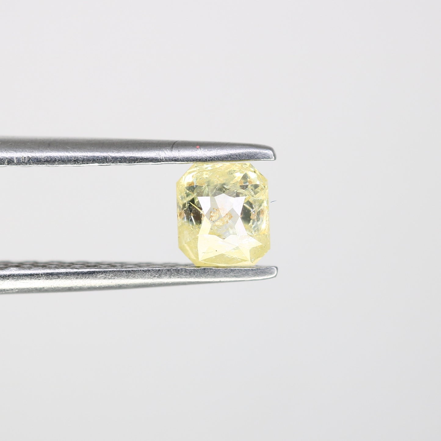0.44 CT Light Yellow Loose Asscher Shape Diamond For Engagement Ring
