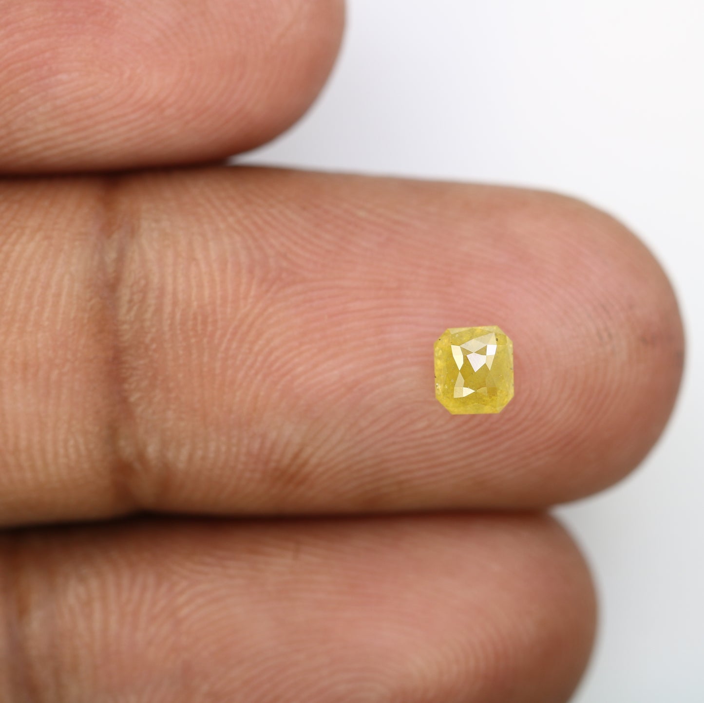 0.52 CT Asscher Shape Yellow Diamond For Engagement Ring