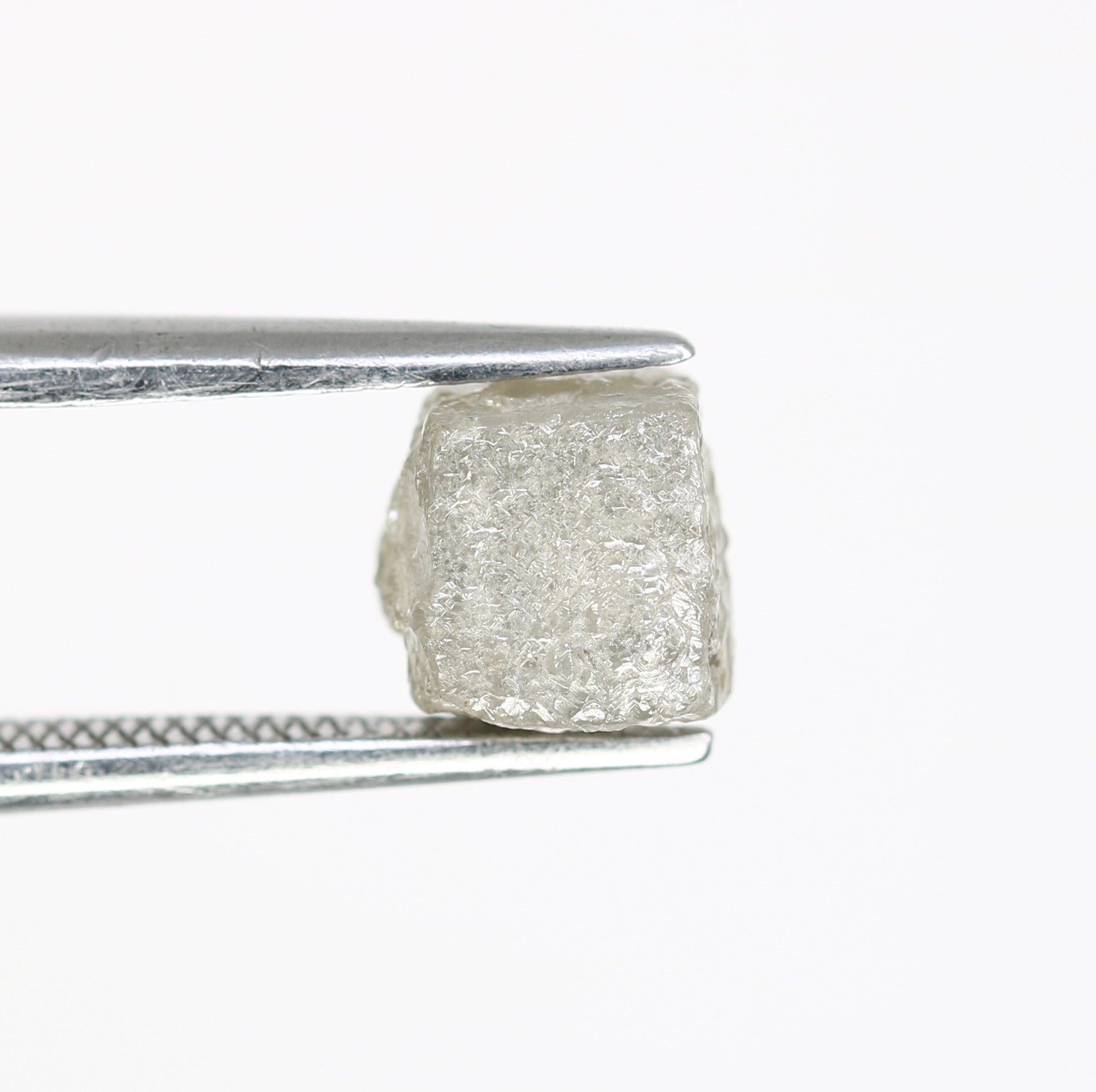 2.55 Carat Natural Grey Raw Congo Cube Rough Diamond
