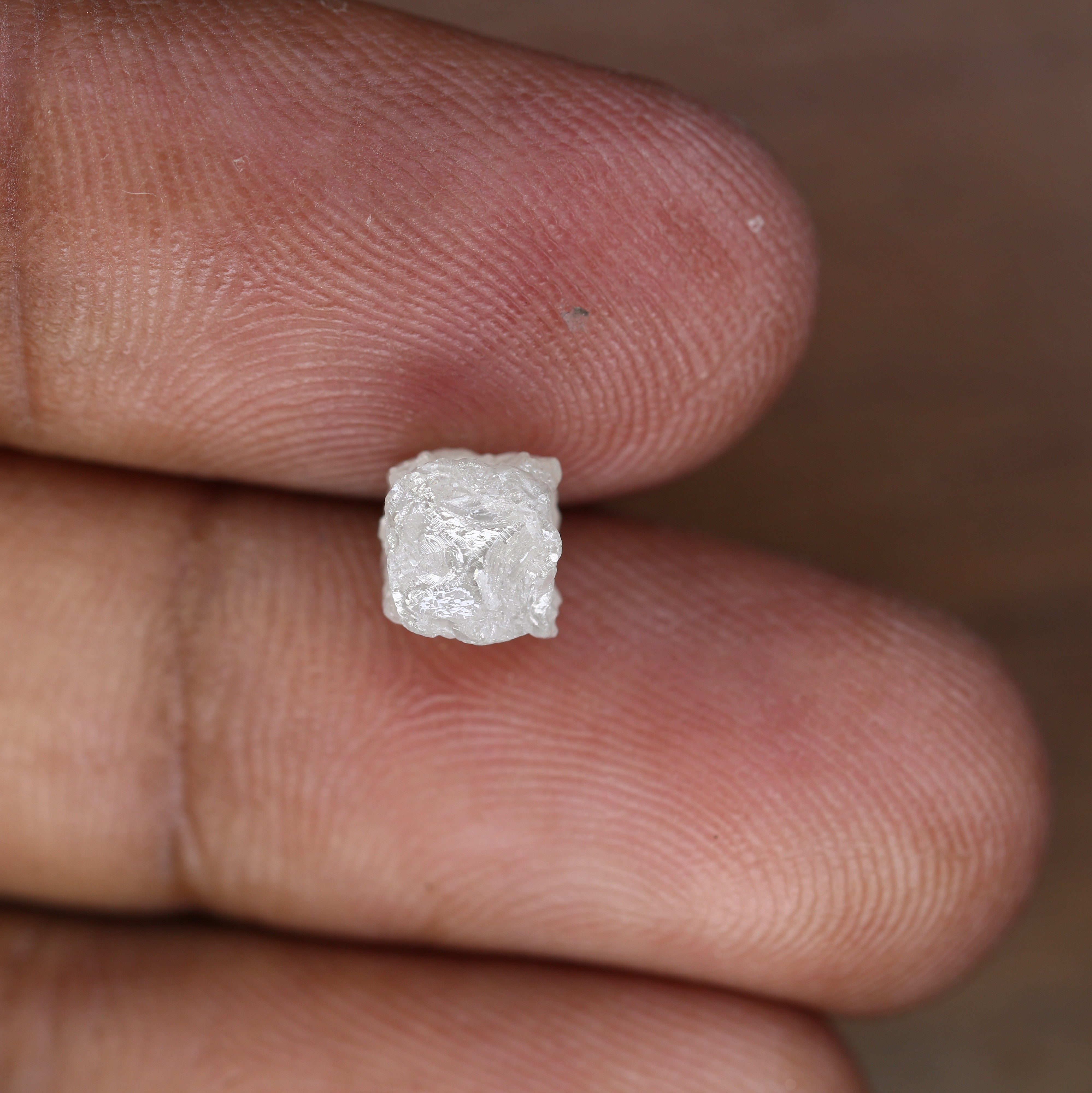 2.63 Carat White Rough Natural Loose Congo Cube Raw Diamond For Engagement Ring