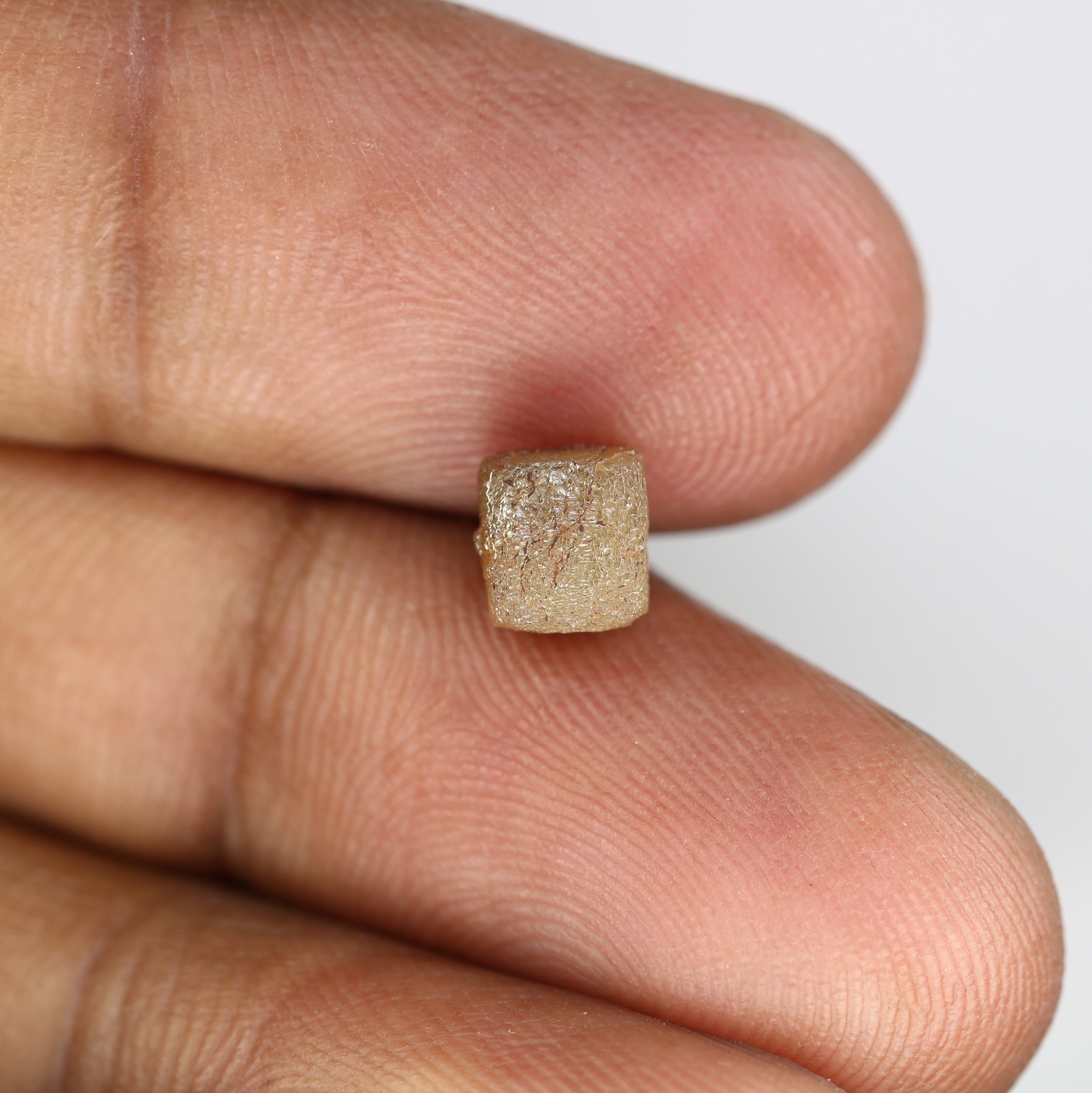 2.41 Carat Brown Rough Diamond Congo Cube Shape Raw Diamond For Diamond Jewelry