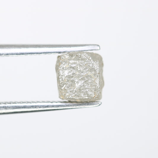 1.82 Carat Congo Cube Rough Diamond Grey Color Uncut Raw Diamond