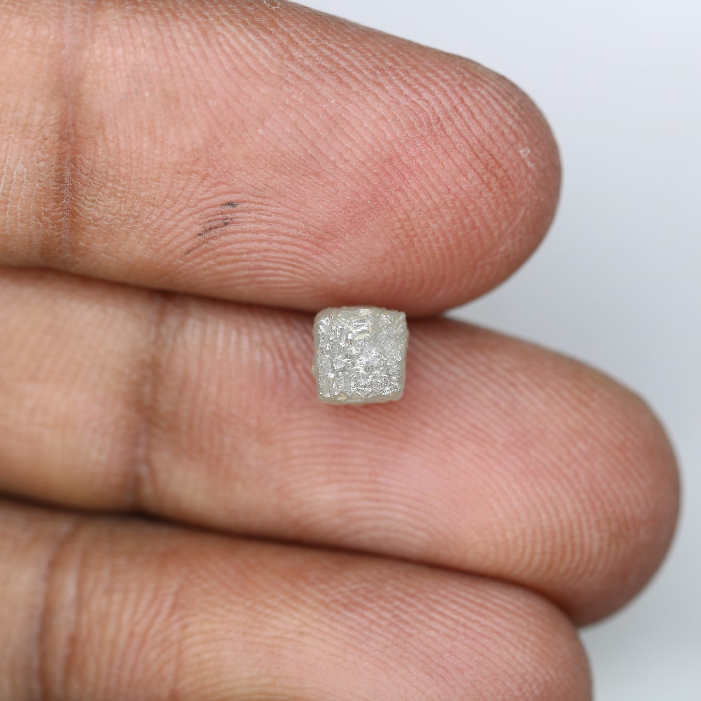 1.82 Carat Congo Cube Rough Diamond Grey Color Uncut Raw Diamond