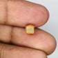 2.12 Carat 6 MM Fancy Yellow Color Natural Loose Congo Cube Shape Rough Diamond