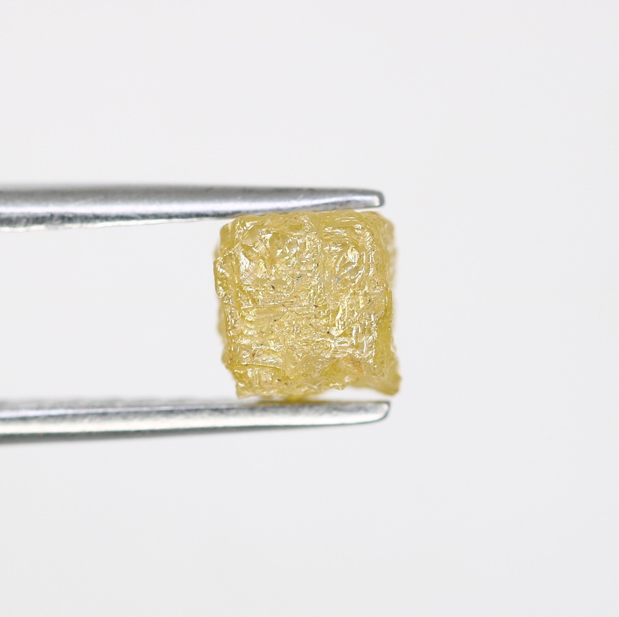 1.93 Carat Yellow Congo Cube Natural Loose Raw Rough Diamond For Wedding Ring