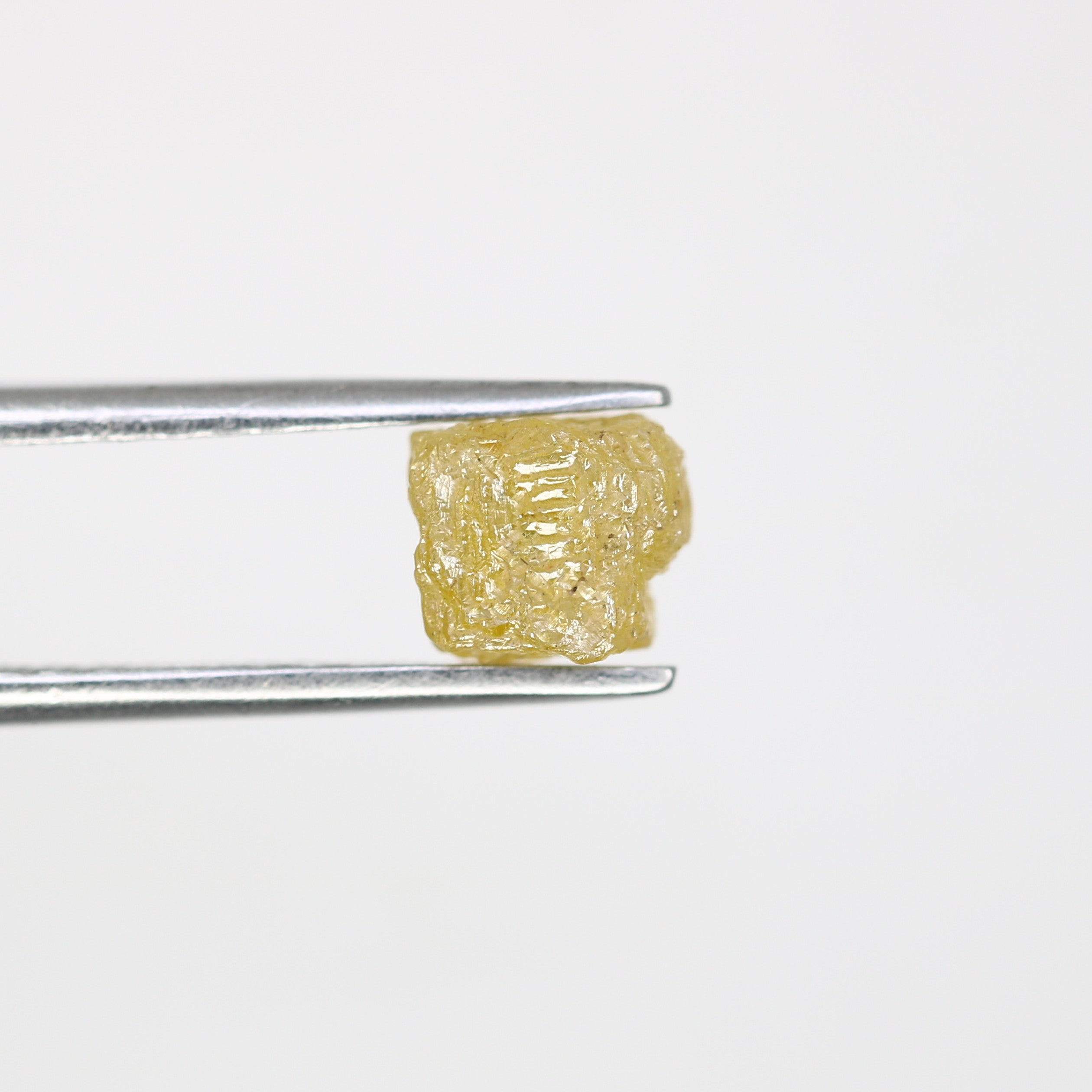1.93 Carat Yellow Congo Cube Natural Loose Raw Rough Diamond For Wedding Ring