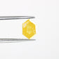 0.89 CT 7.20 MM Yellow Elongated Hexagon Shape Diamond For Wedding Ring