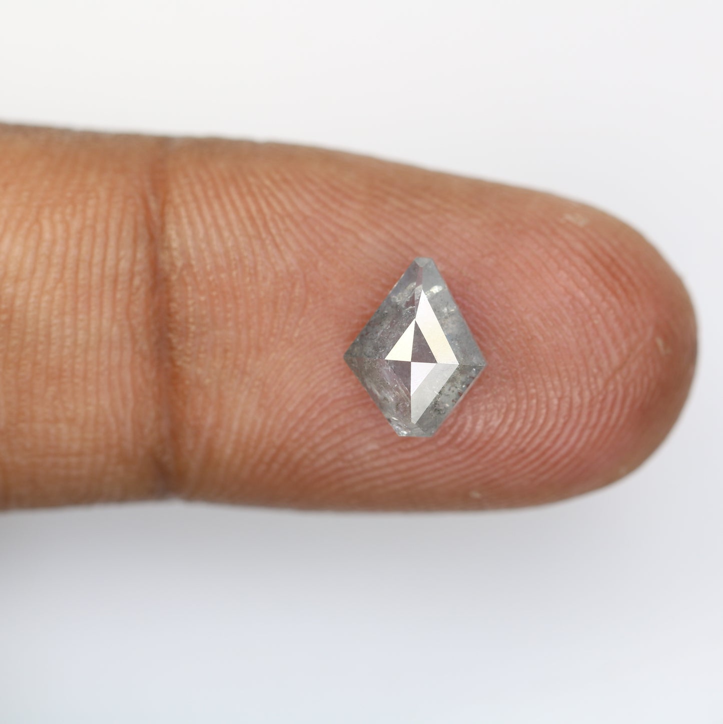 Kite Shaped Diamond 1.21 Carat Salt And Pepper Diamond For Engagement Ring