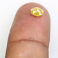 0.74 CT 5.8 x 5.0 MM Natural Yellow Rustic Ova Cut Diamond For Engagement Ring