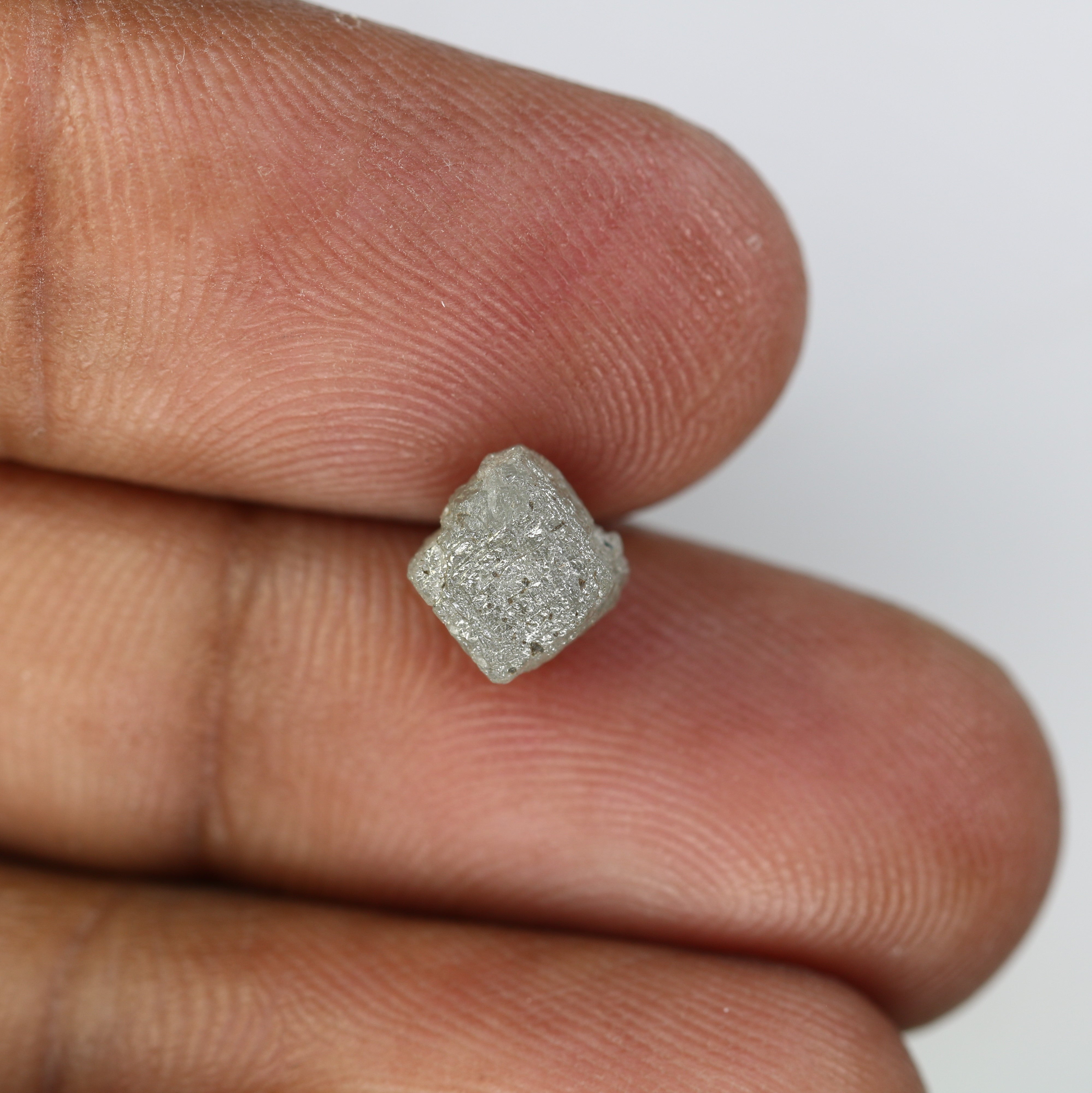 2.77 Carat Natural Grey Rough Congo Cube Shape Loose Raw Diamond For Wedding Ring