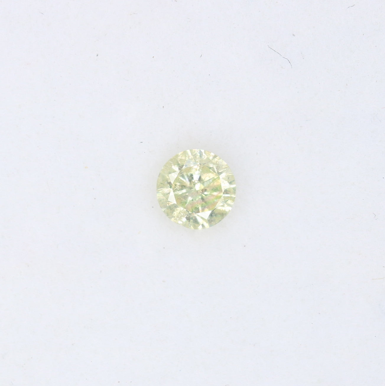 0.14 CT 3.40 MM Brilliant Cut light Yellow Round Diamond For Engagement Ring