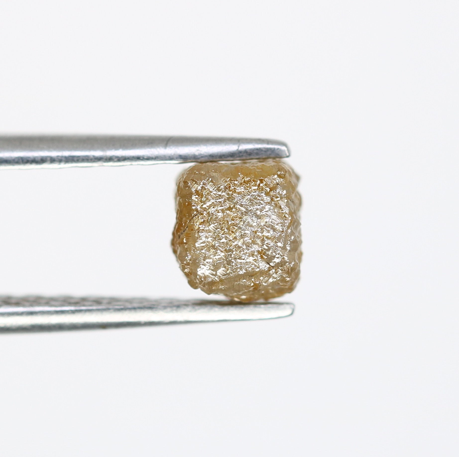 1.35 Carat Peach Color Natural Loose Congo Cube Shape Raw Rough Diamond