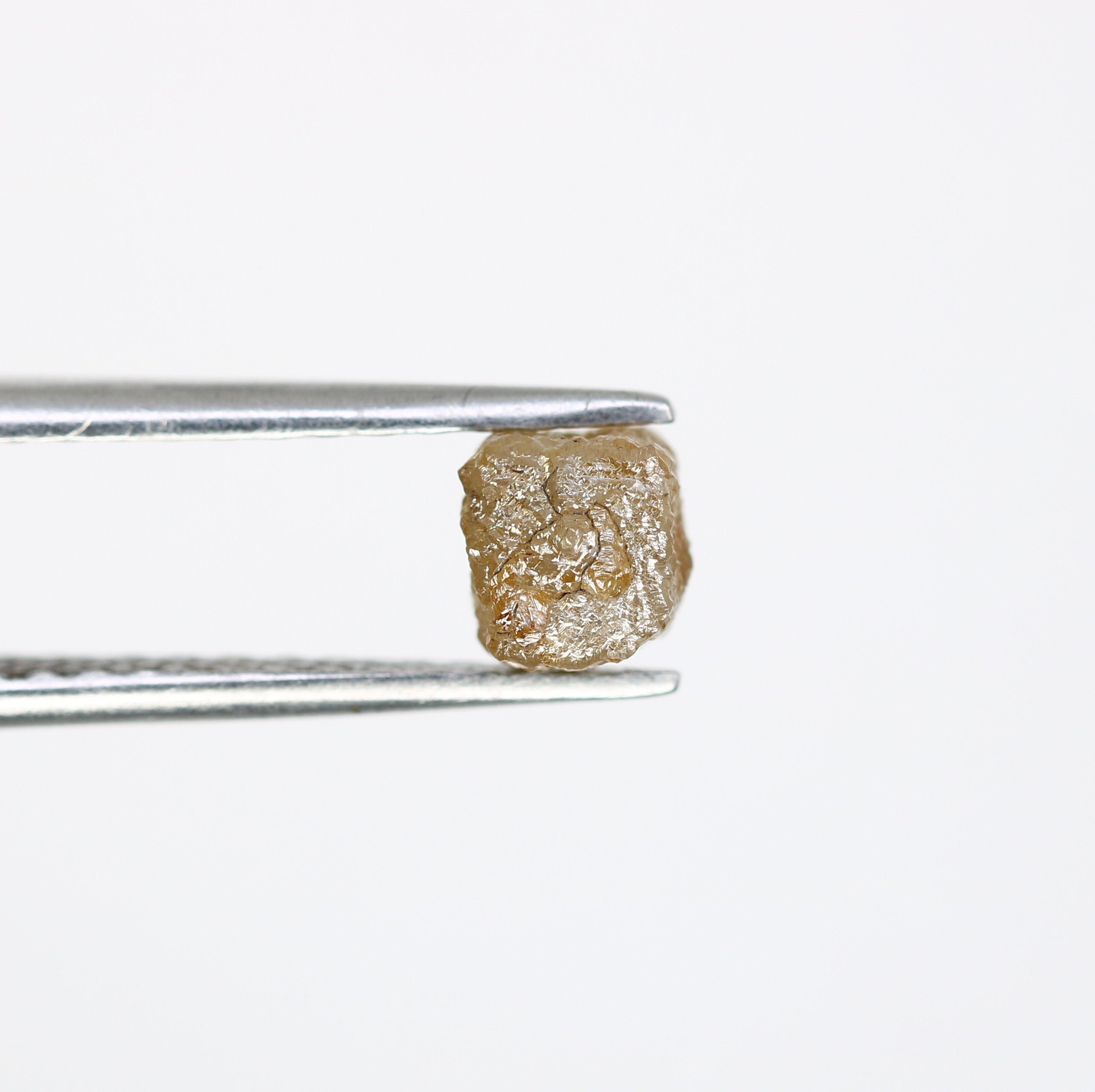 1.35 Carat Peach Color Natural Loose Congo Cube Shape Raw Rough Diamond