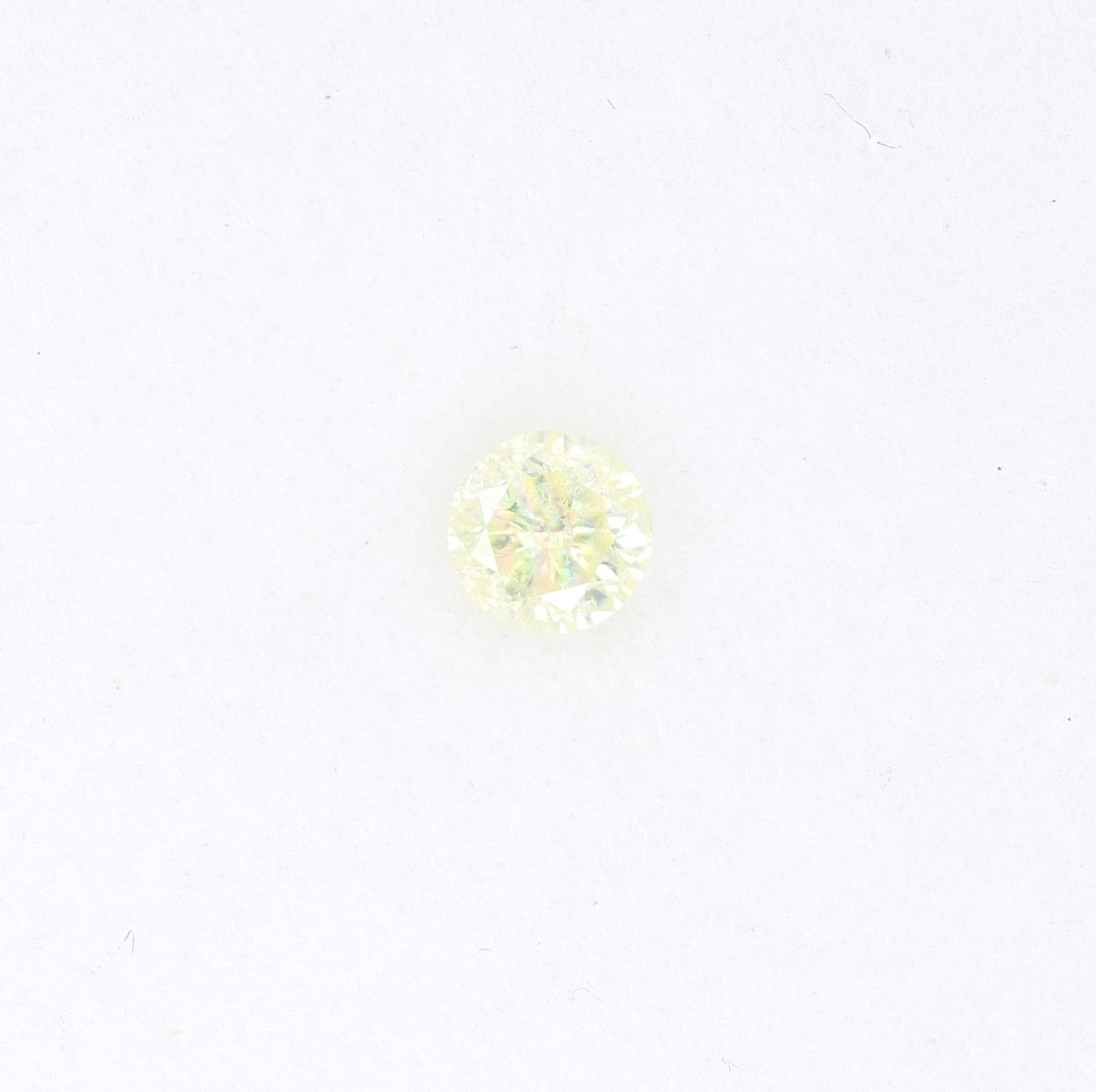 0.11 CT Natural light Yellow Round Brilliant Cut Diamond For Engagement Ring
