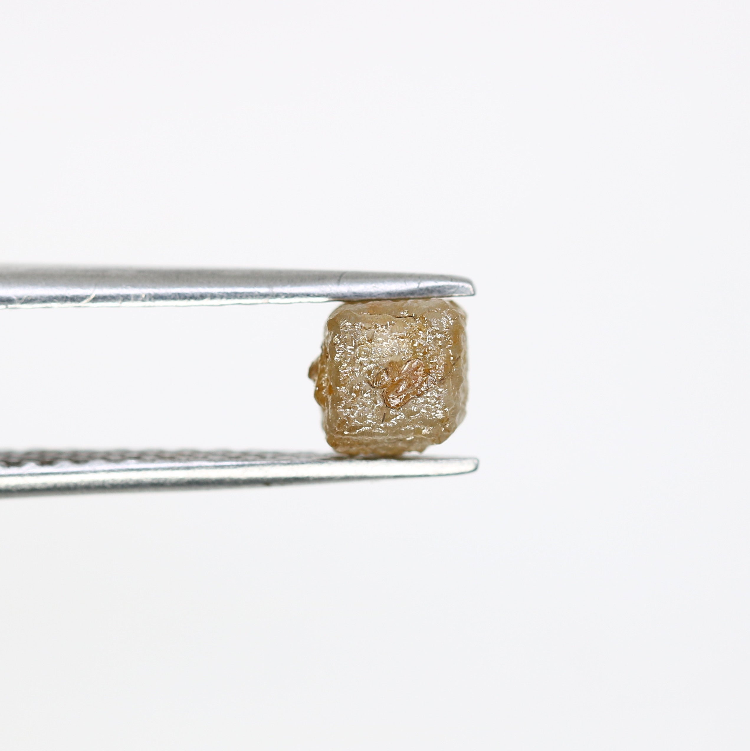 1.35 Carat Peach Color Natural Loose Congo Cube Shape Raw Rough Diamond