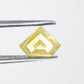 0.65 Carat 5 MM Diamond Shaped Loose Rustic Yellow Diamond For Diamond Earring