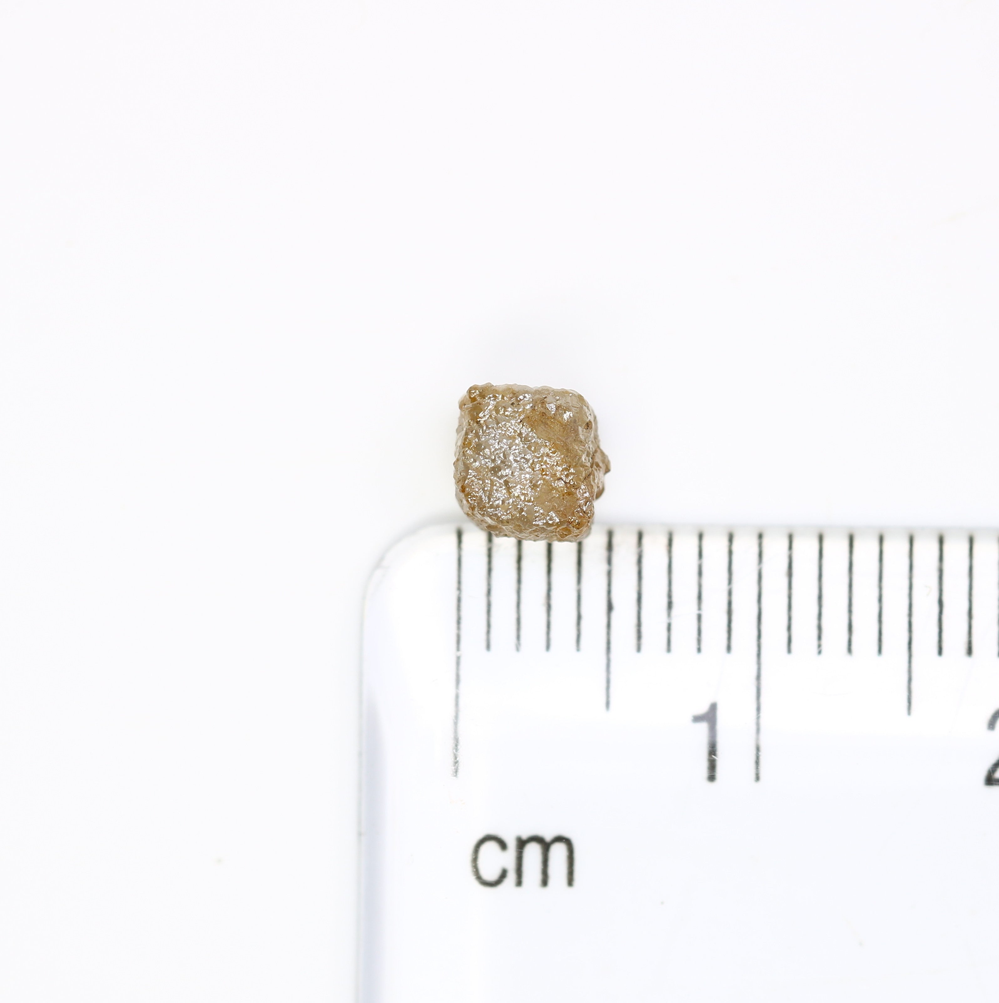 1.35 Carat Peach Color Natural Loose Congo Cube Shape Raw Rough Diamond