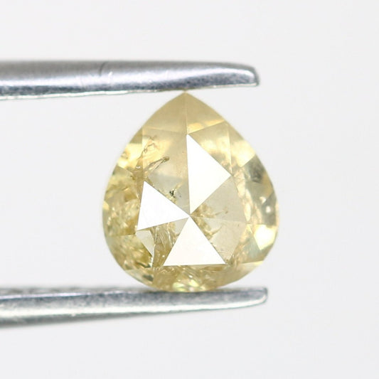 0.72 Carat Pear Cut Rustic Yellow Loose Diamond For Diamond Pendant