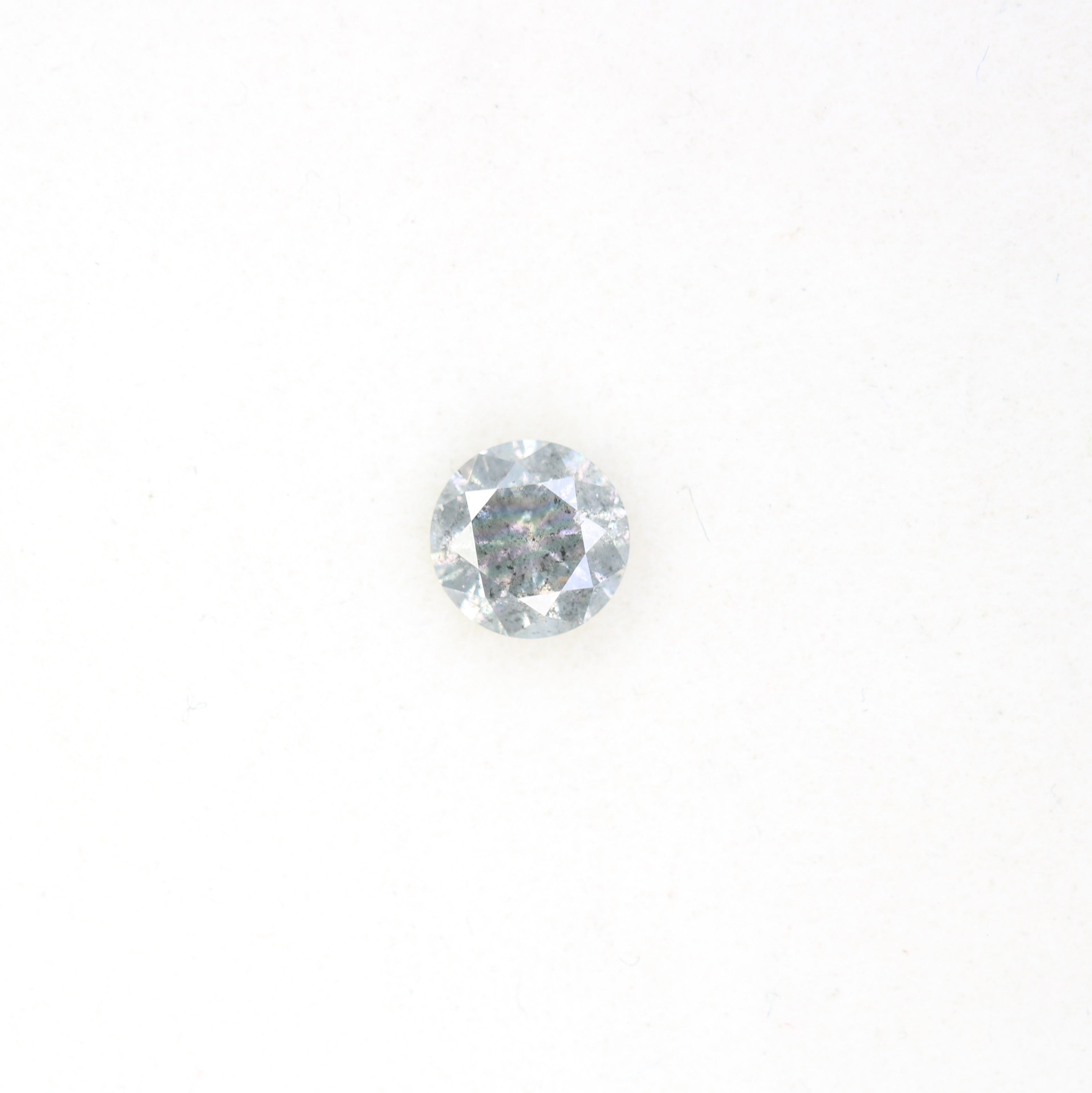 0.42 CT Round Brilliant Cut Salt And Pepper Natural Diamond For Engagement Ring