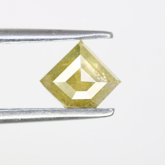 0.51 CT 5 x 6 MM Diamond Shape Loose Rustic Fancy Yellow Diamond For Wedding Ring - JayKrishna Diamond