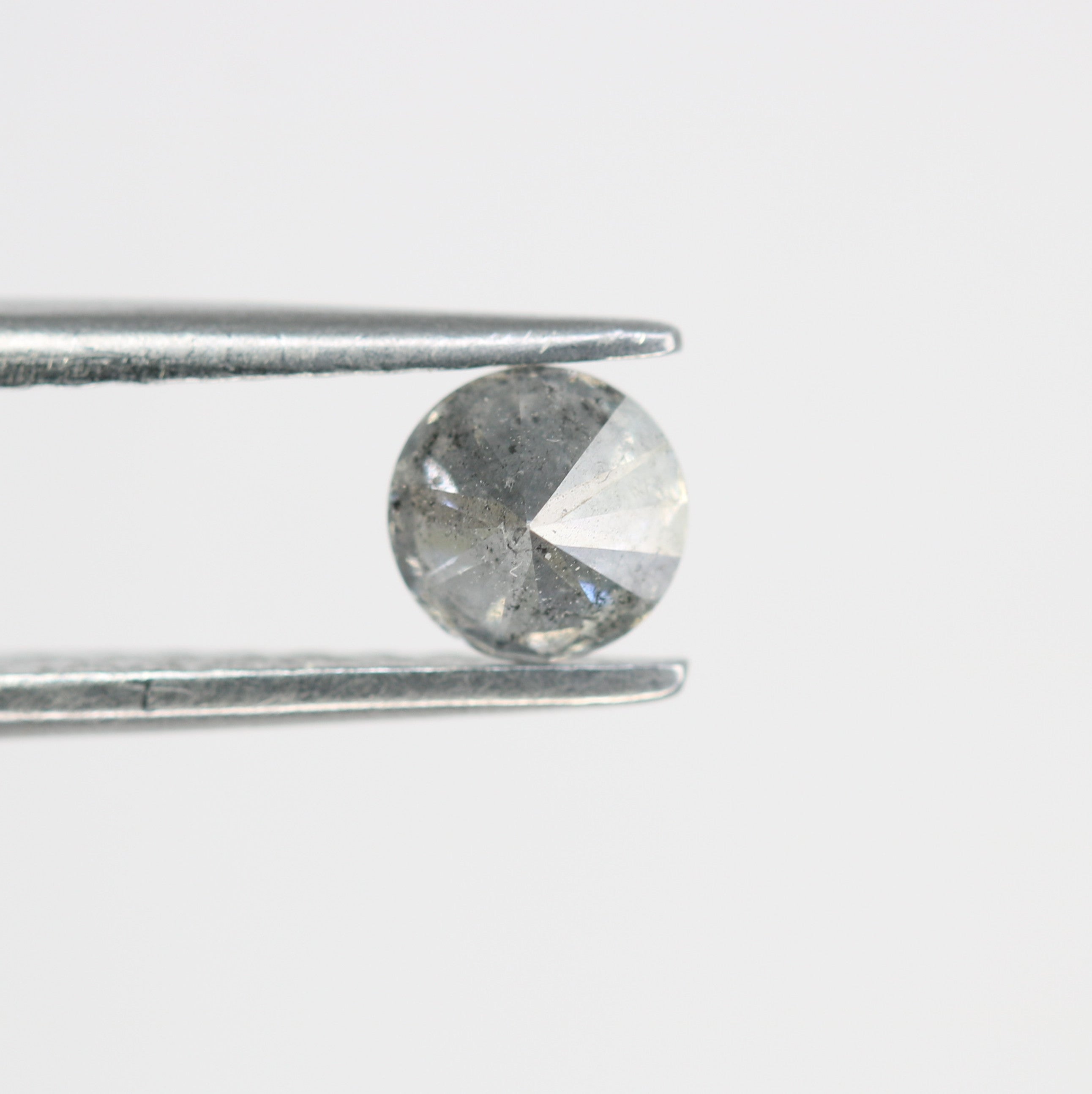 0.42 CT Round Brilliant Cut Salt And Pepper Natural Diamond For Engagement Ring