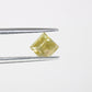 0.51 CT 5 x 6 MM Diamond Shape Loose Rustic Fancy Yellow Diamond For Wedding Ring