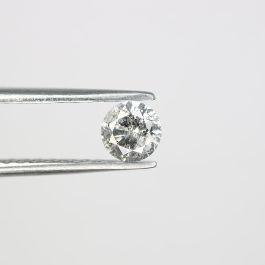 0.43 CT Round Brilliant Cut Salt and Pepper Natural Diamond for Engagement Ring and Unique Wedding Jewelry Design - JayKrishna Diamond