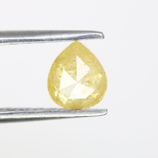 0.53 Ct 5.6 MM Fancy Yellow Loose Natural Pear Shaped Diamond For Engagement Ring