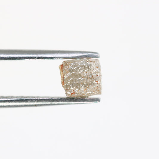 0.86 CT 4.40 MM Grey Rough Diamond Congo Cube Loose Uncut Raw Diamond For Wedding Ring