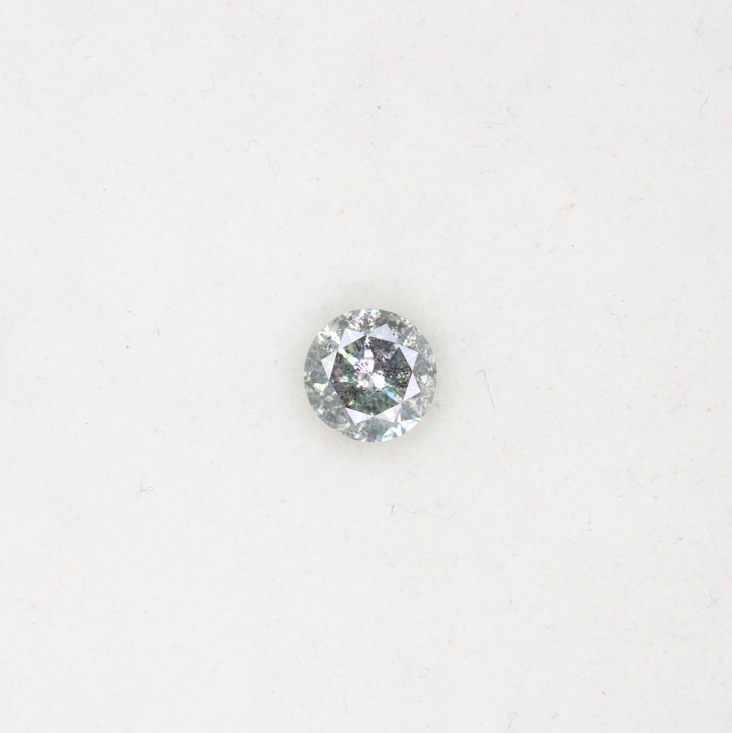 0.44 CT Salt And Pepper Natural Round Brilliant Cut Diamond For Engagement Ring