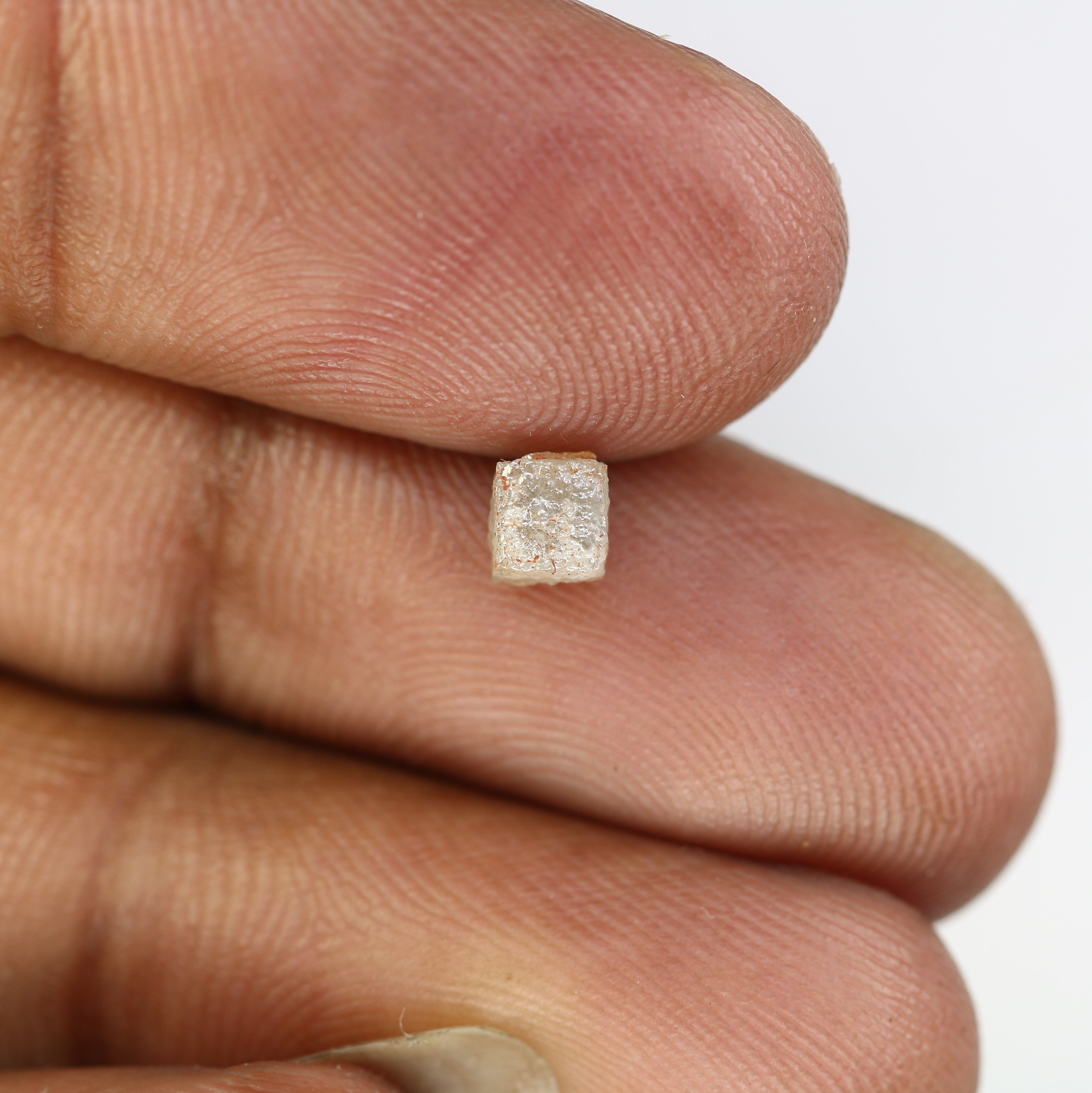 0.86 CT 4.40 MM Grey Rough Diamond Congo Cube Loose Uncut Raw Diamond For Wedding Ring