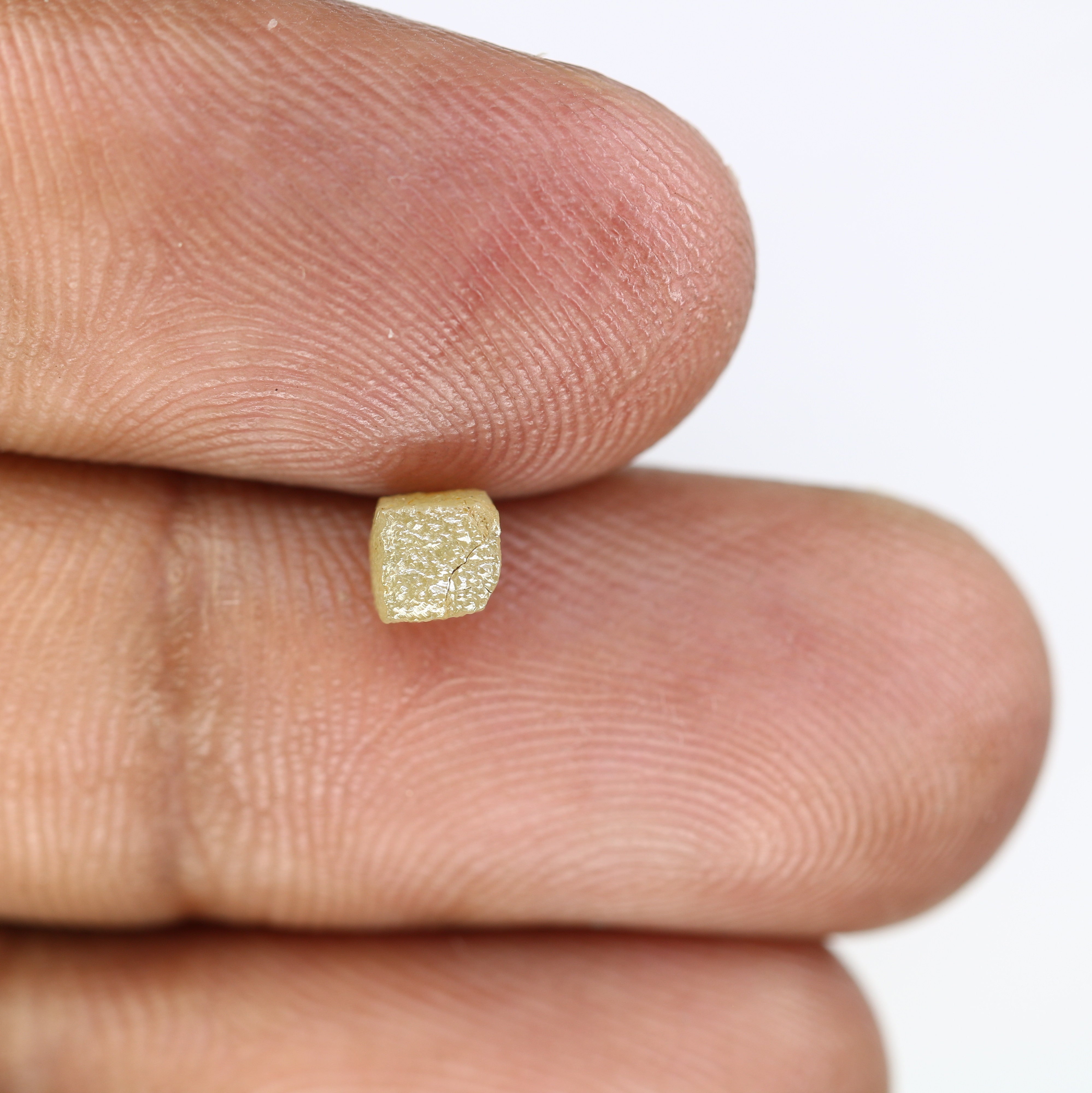 0.89 CT 4.10 MM Grey Natural Loose Congo Cube Shape Uncut Raw Rough Diamond