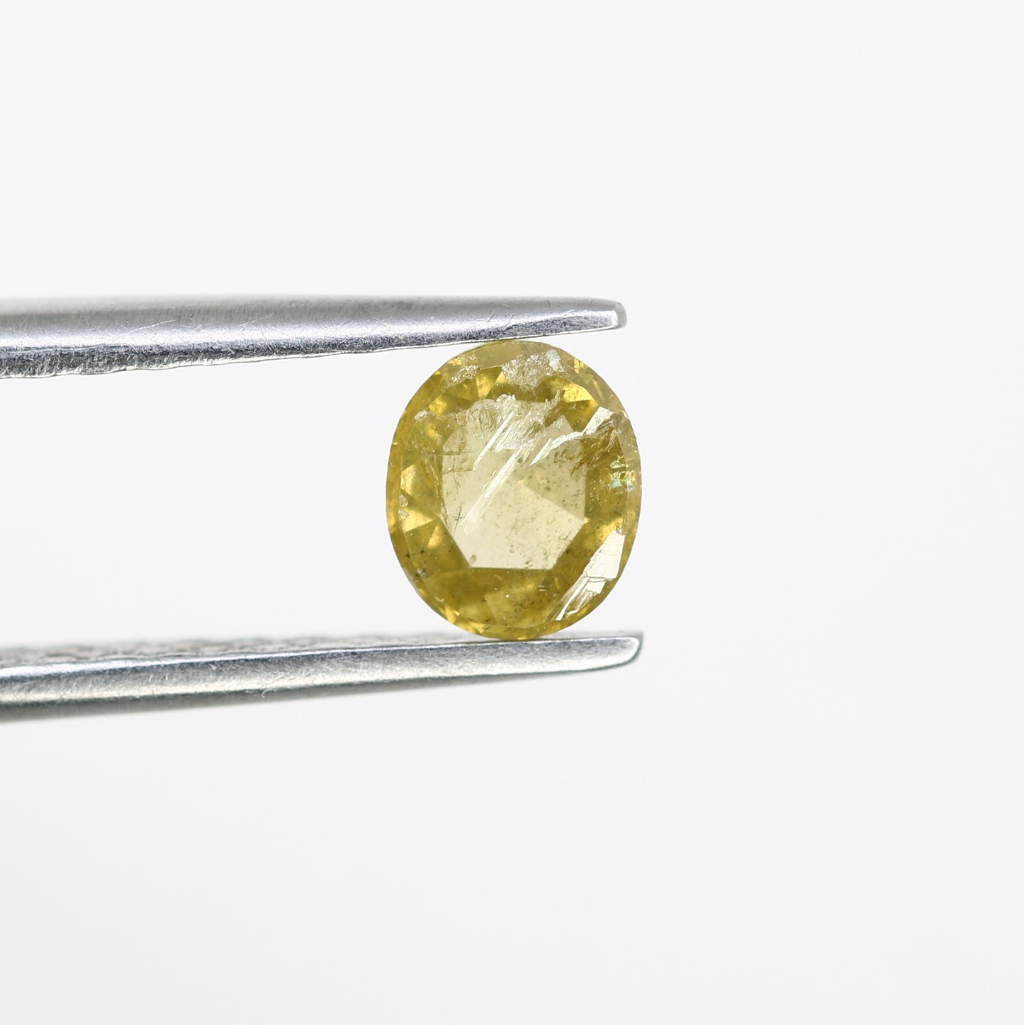 0.45 Carat 5.3 MM Loose Oval Shape Natural Yellow Rustic Diamond For Wedding Rings