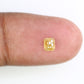 0.41 Ct Rustic Yellow Loose Emerald Shaped Diamond For Wedding Ring