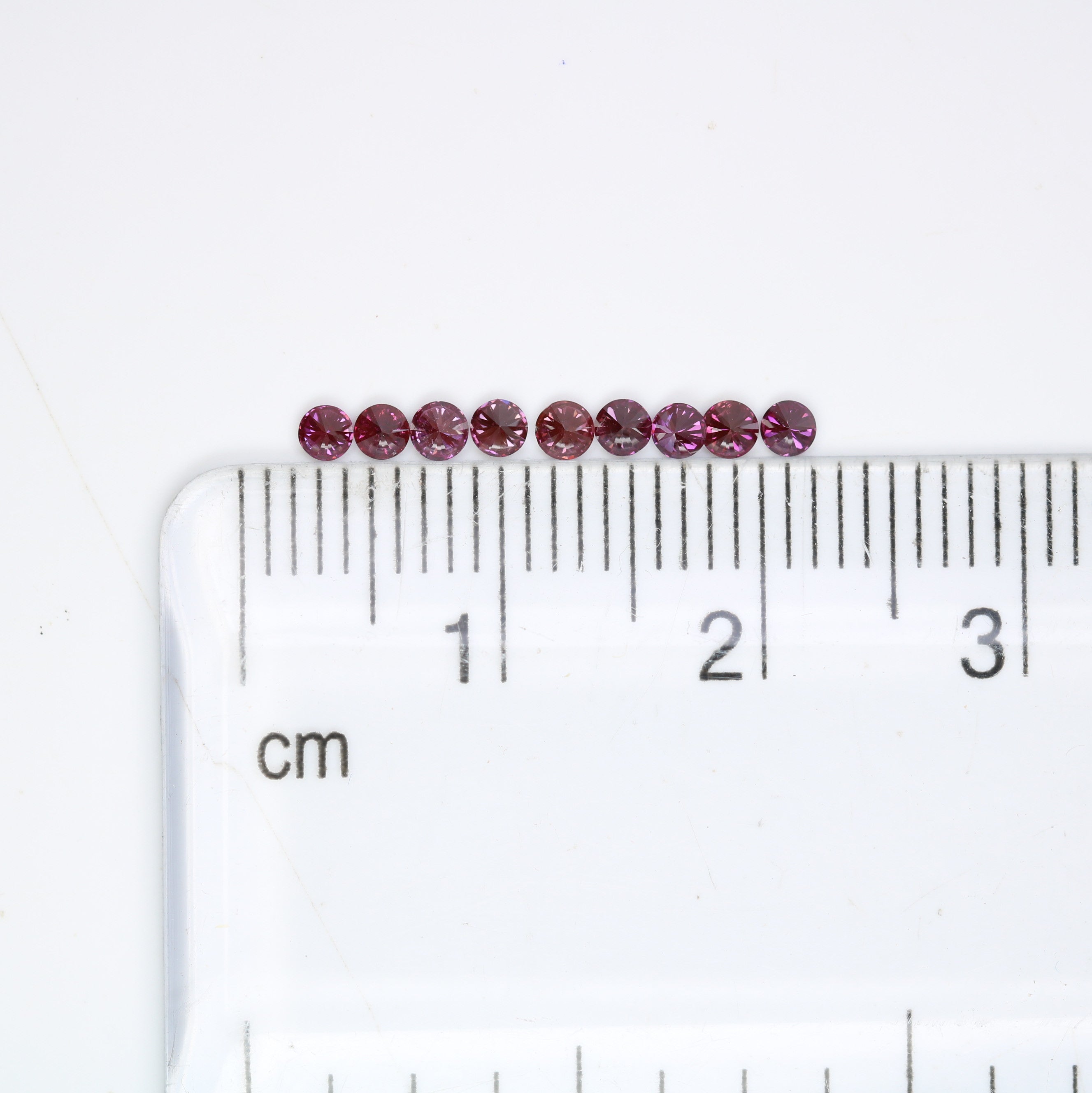 0.39 CT 2.10 to 2.20 MM Round Brilliant Cut Dark Pink Diamond For Engagement Ring