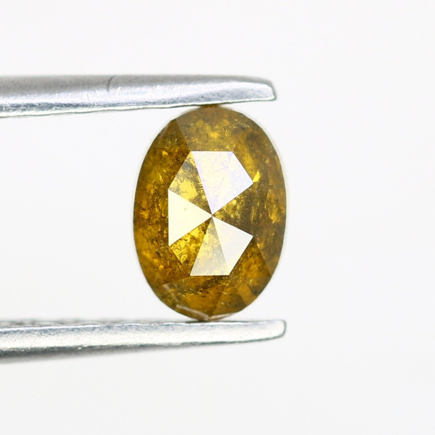 0.55 Ct 5.5MM Oval Shaped Natural Yellow Loose Diamond For Wedding Ring