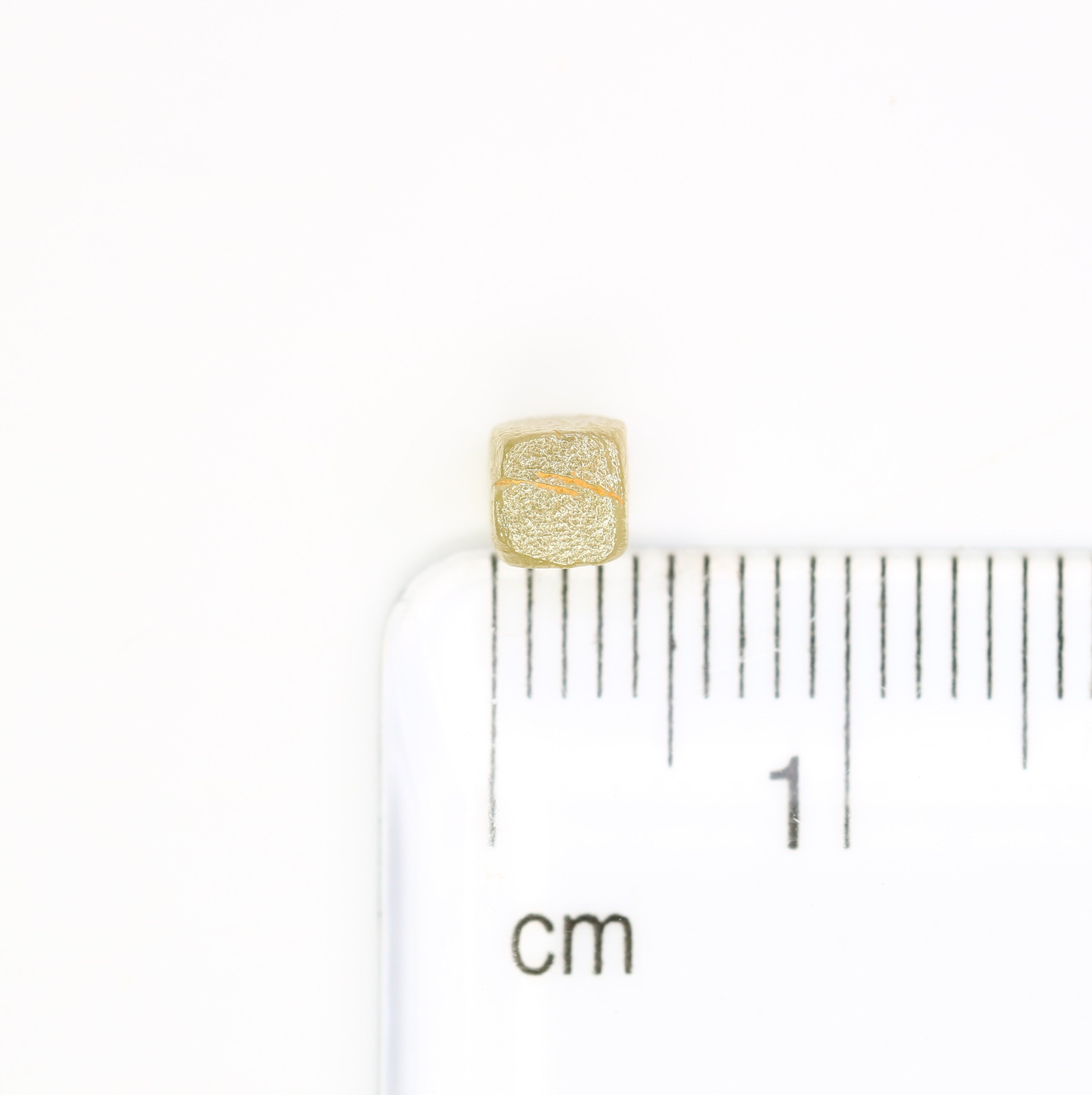 0.93 CT 4.00 x 3.90 MM Natural Yellow Loose Congo Cube Shape Raw Rough Diamond