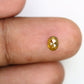 0.55 Ct 5.5MM Oval Shaped Natural Yellow Loose Diamond For Wedding Ring