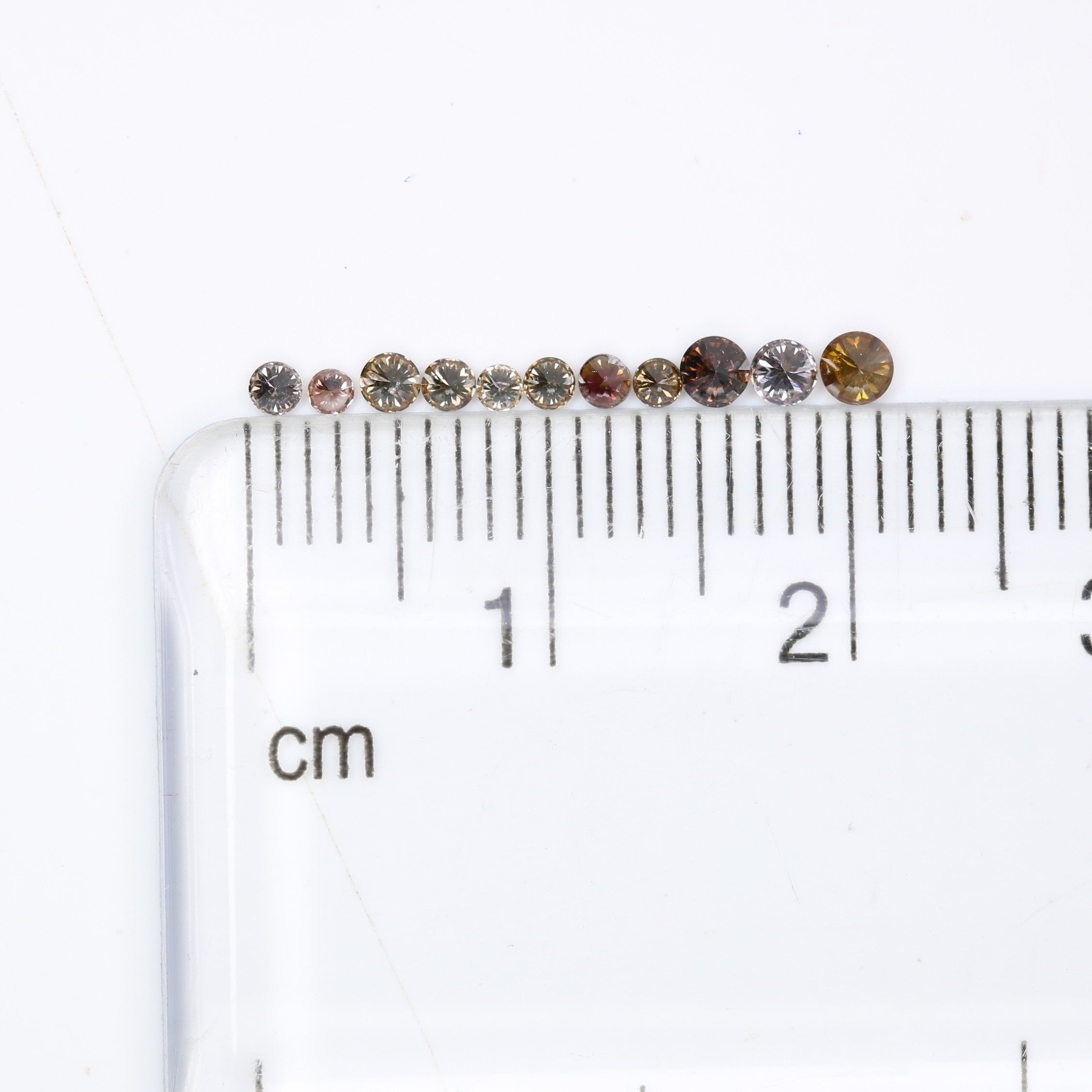0.35 CT 1.50 to 2.30 MM Round Brilliant Cut Light Brown Diamond For Engagement Ring