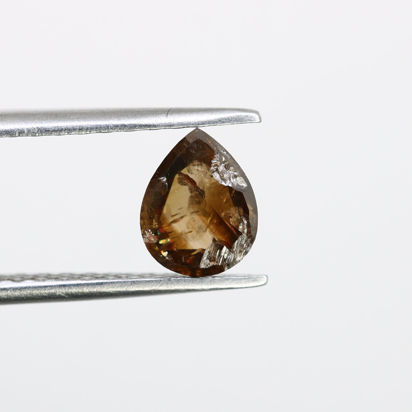 0.93 Carat 6.9MM Pear Shape Fancy Dark Brown Color Natural Loose Diamonds For Wedding Ring