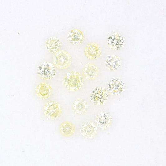 1.19 CT 2.30 To 2.80 MM Mix light Yellow Brilliant Cut Round Diamond For Engagement Ring
