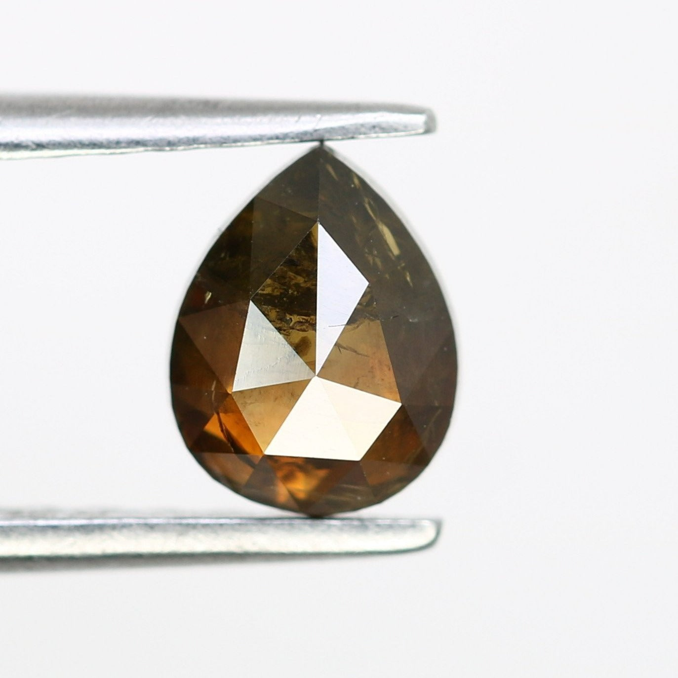 0.86 Carat 6.5MM Pear Shaped Loose Fancy Brown Diamond For Galaxy Ring
