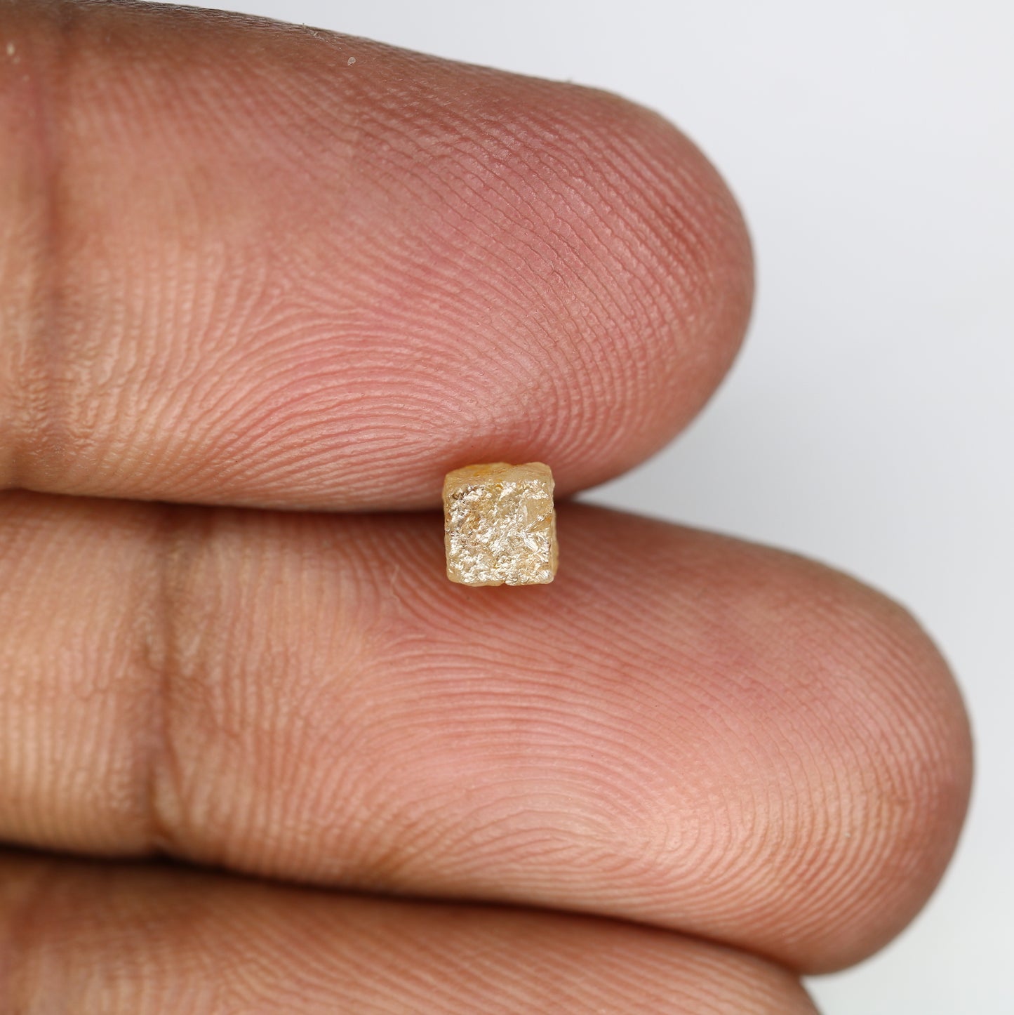 0.89 CT 4.20 MM Peach Color Natural Loose Congo Cube Raw Rough Diamond For Galaxy Ring