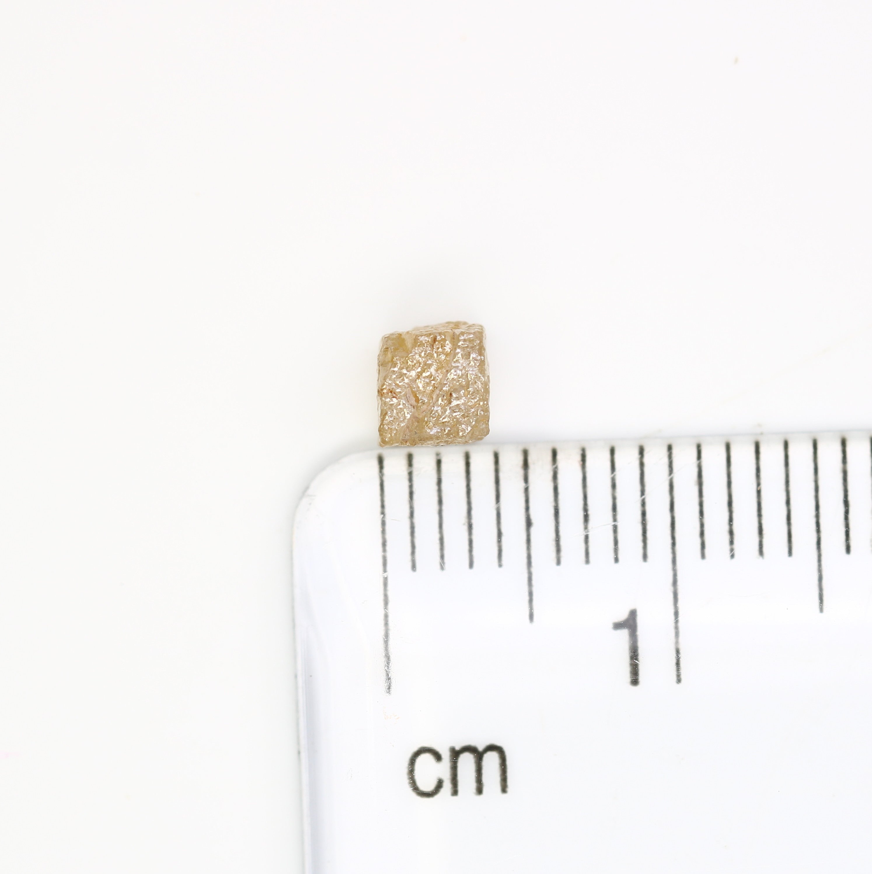 0.89 CT 4.20 MM Peach Color Natural Loose Congo Cube Raw Rough Diamond For Galaxy Ring