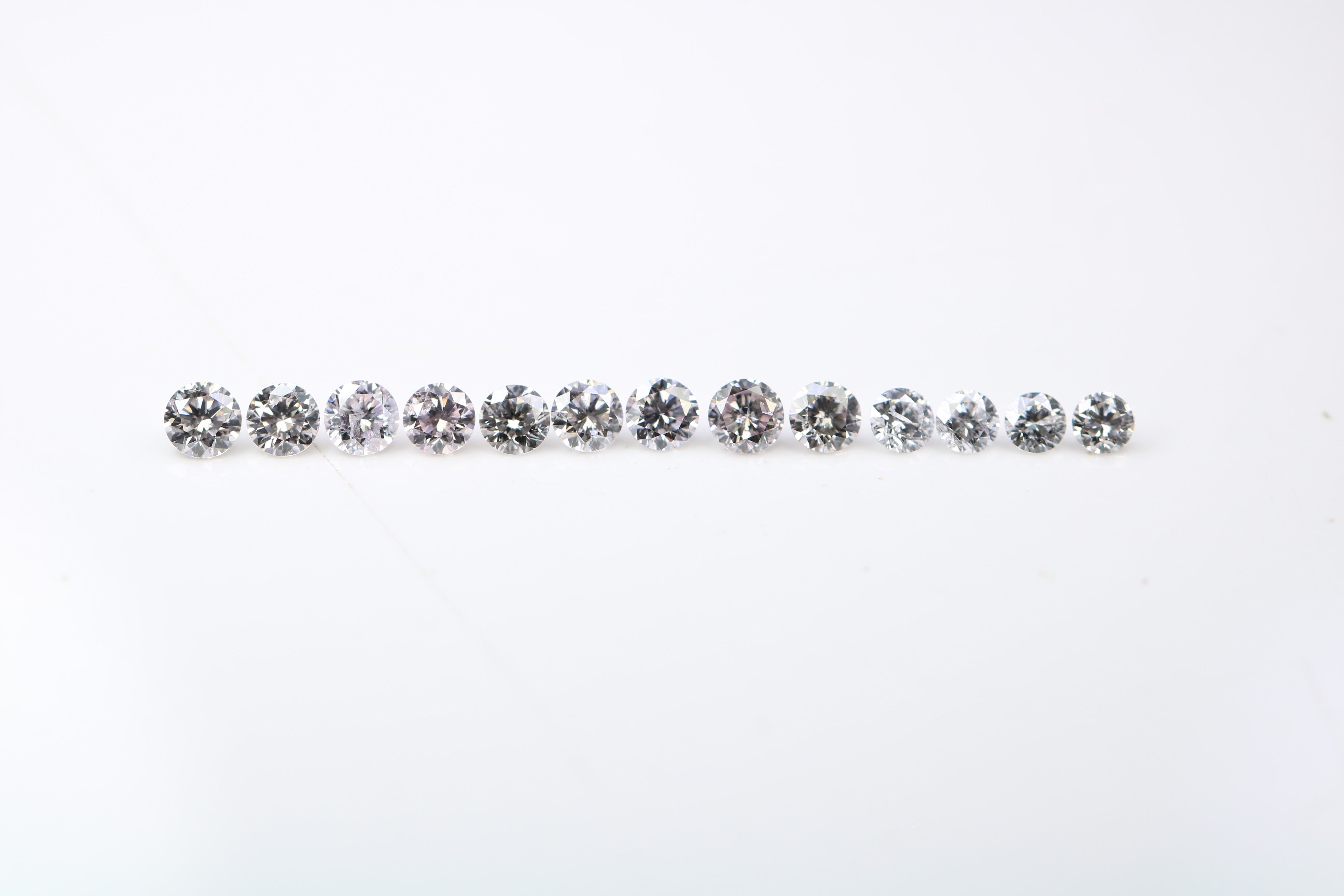 0.74 CT 2.10 To 2.60 MM Round Brilliant Cut Fancy Very Light Pink Diamond For Engagement Ring