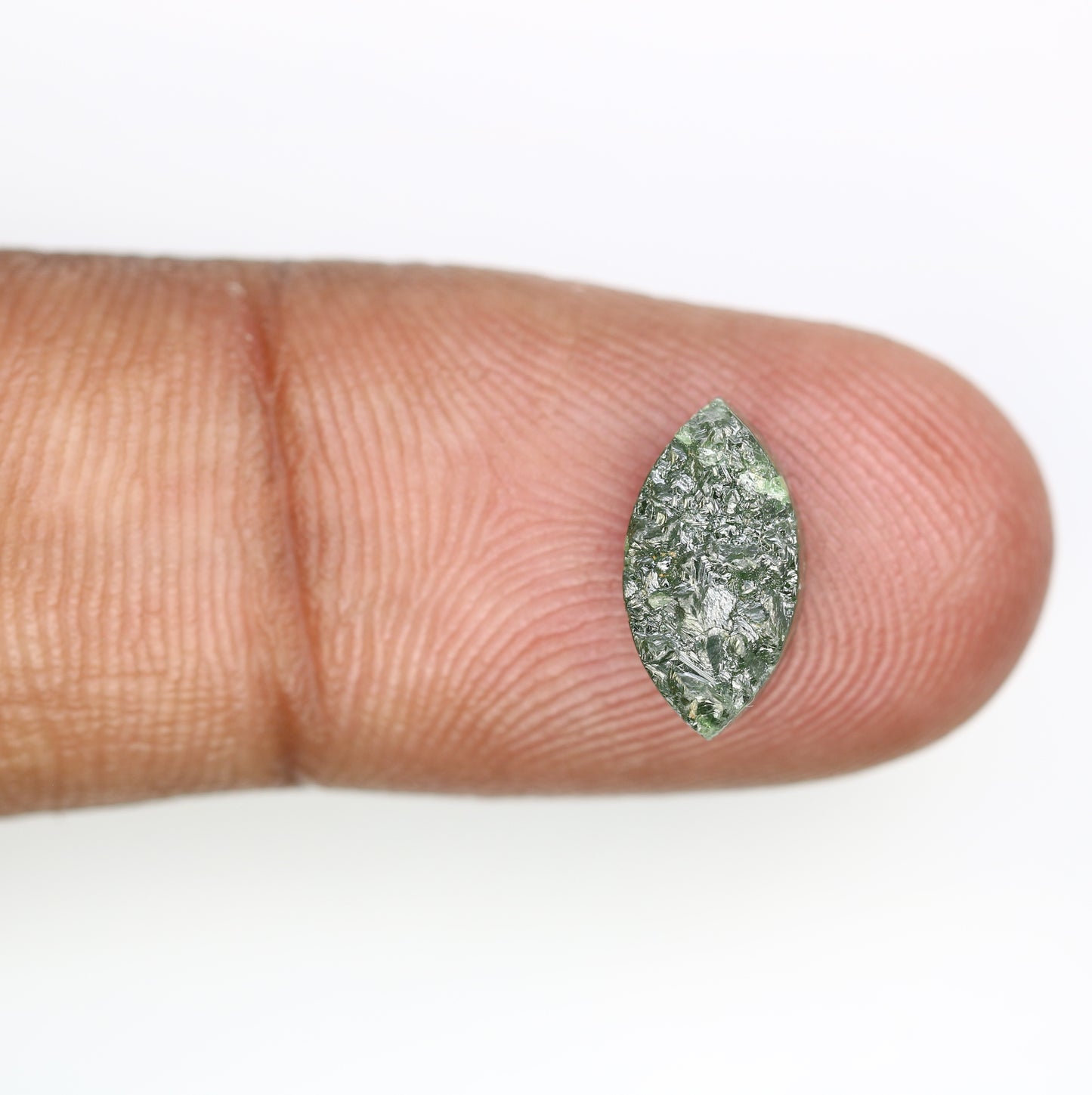2.55 Carat Natural Loose Marquise Shape Green Color Rough Diamond