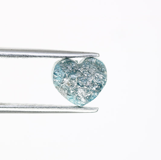 1.45 Carat Blue Raw Diamond Heart Shaped Rough Diamond For Diamond Ring