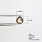 0.62 CT 5.3 MM Pear Cut Loose Natural Brown Diamond For Galaxy Ring