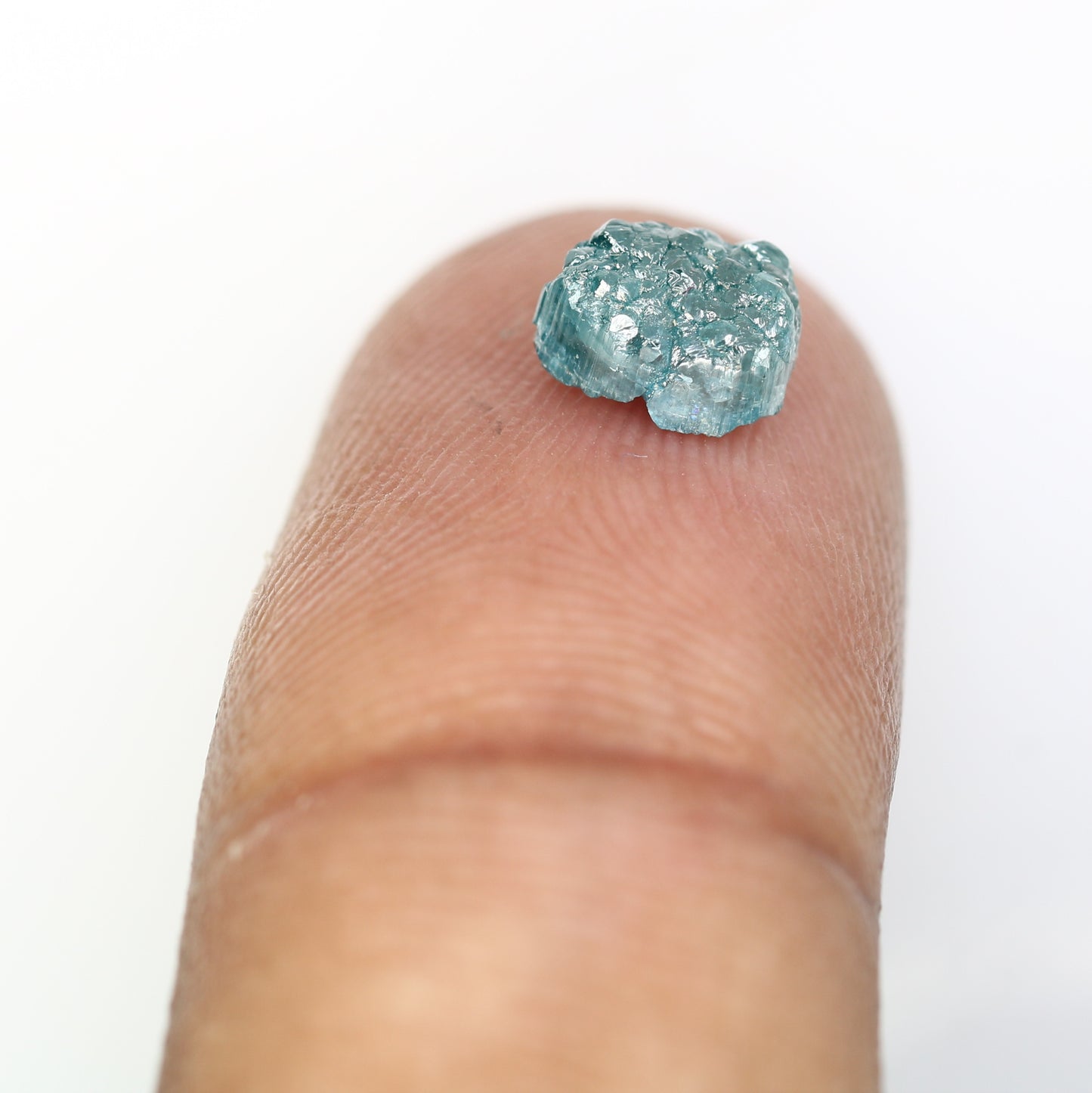 1.46 Carat Fancy Blue Raw Rough Pear Shape Diamond For Wedding Ring